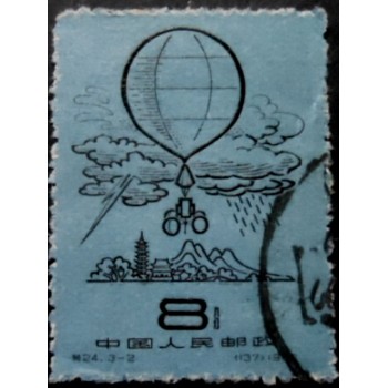 Selo postal da China de 1958 - Meteorological Services