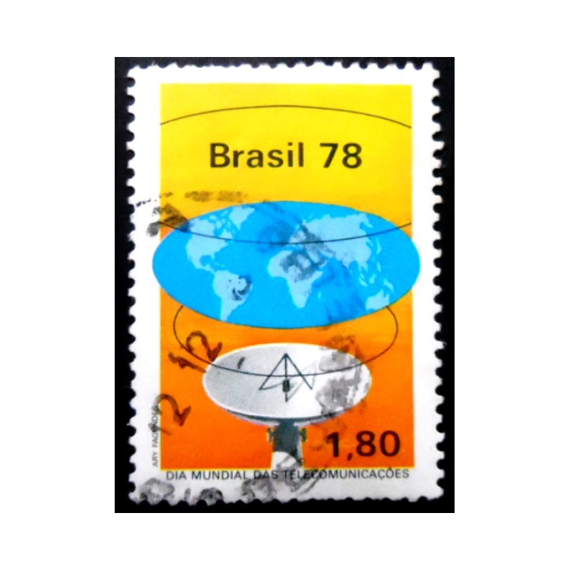 Imagem similar à do selos postal do Brasil de 1978 Telecomunicações U