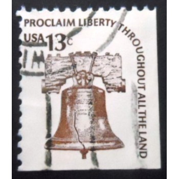 Selo postal dos Estados Unidos de 1975 Liberty Bell yEru