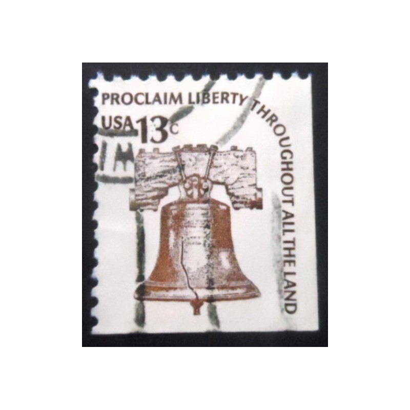 Selo postal dos Estados Unidos de 1975 Liberty Bell yEru