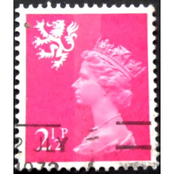 Imagem similar à do selo postal da Escócia de 1971 Queen Elizabeth II 2½p Machin Portrait