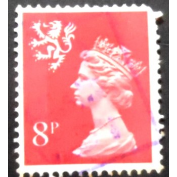 Selo postal da Escócia de 1974 Queen Elizabeth II 8p Machin Portrait
