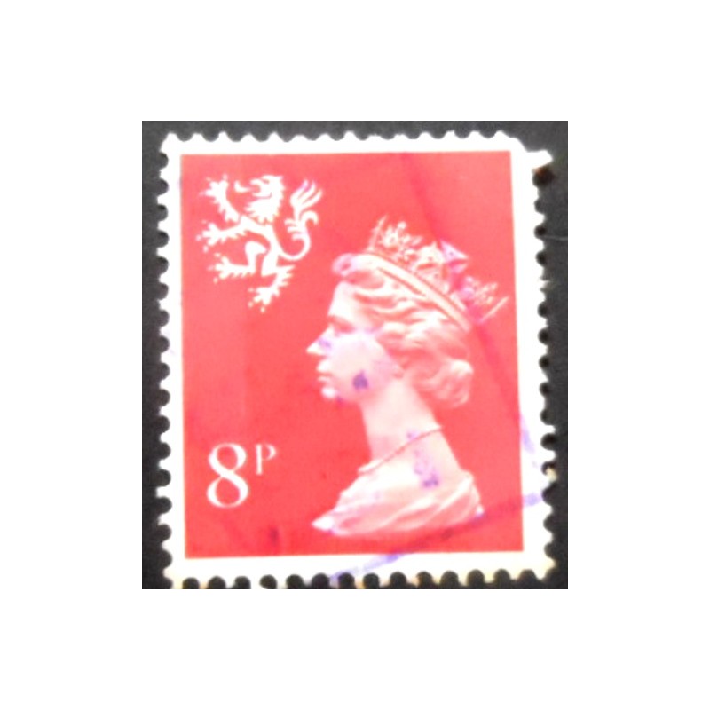 Selo postal da Escócia de 1974 Queen Elizabeth II 8p Machin Portrait