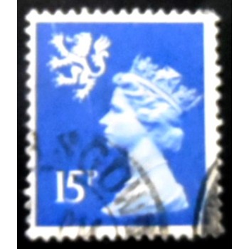 Selo postal da Escócia de 1980 Queen Elizabeth II 15p Machin Portrait