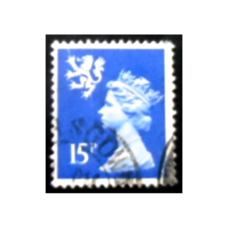 Selo postal da Escócia de 1980 Queen Elizabeth II 15p Machin Portrait