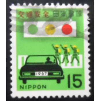 Selo postal do Japão de 1967 Safety Campaign