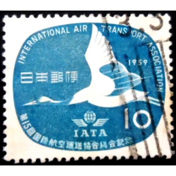 Selo postal do Japão de 1959 Air Transport Association Meetin