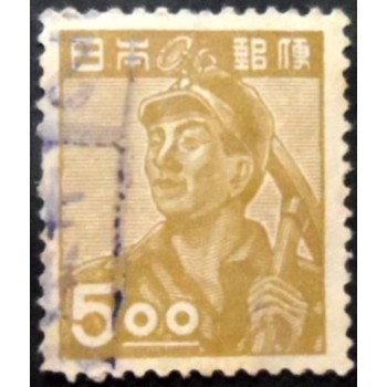 Selo postal do Japão de 1948 Mining sev