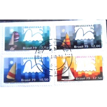 FDC Oficial de 1979 nº 173 Veleiros Brasiliana 79 - selos