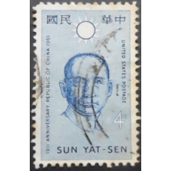 Selo postal dos Estados Unidos de 1961  Sun Yat-sen