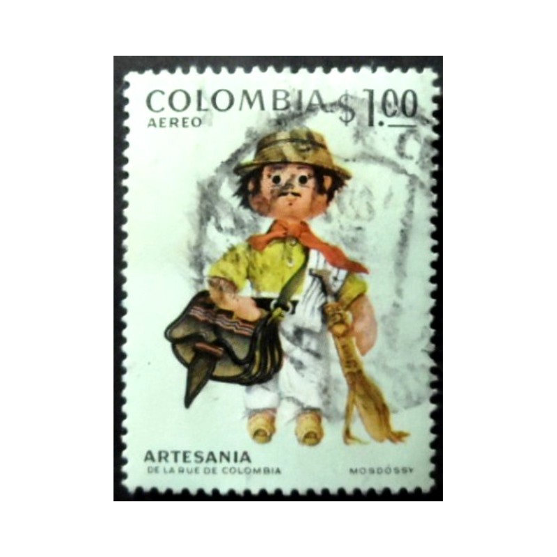 Imagem similar à do selo postal da Colômbia de 1972 Vendor U