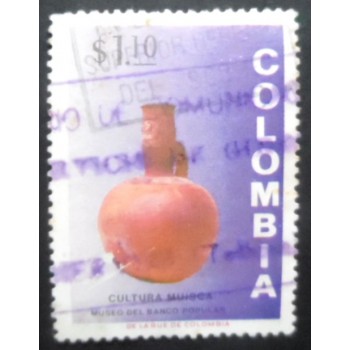 Selo postal da Colômbia de 1973 Muisca Culture