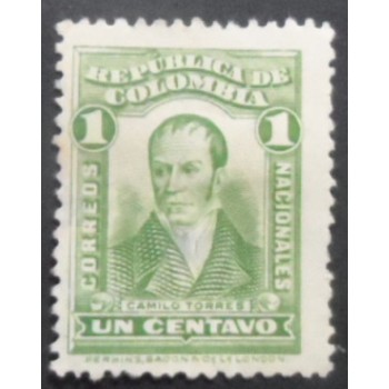 Selo postal da Colômbia de 1917 Camilo Torres N