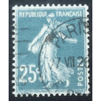 Imagem similar à do selo postal da França de 1920 Semeuse Camée 25 U r