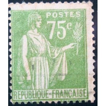 Imagem similar à do selo postal da França de 1932 Type Peace 75