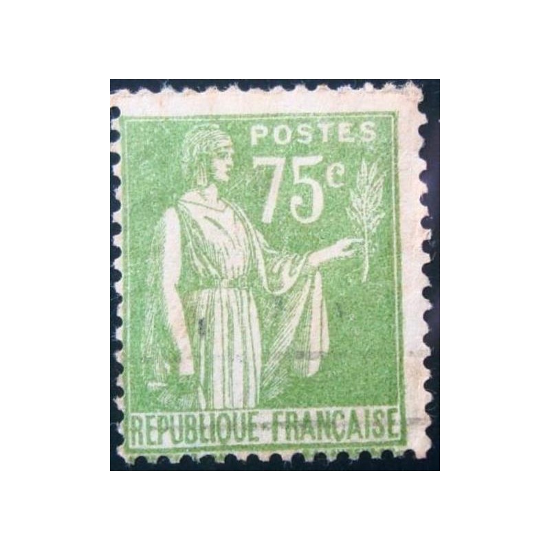 Imagem similar à do selo postal da França de 1932 Type Peace 75