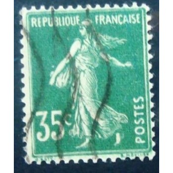 Selo postal da França de 1937 Type cameo Sower 35 U