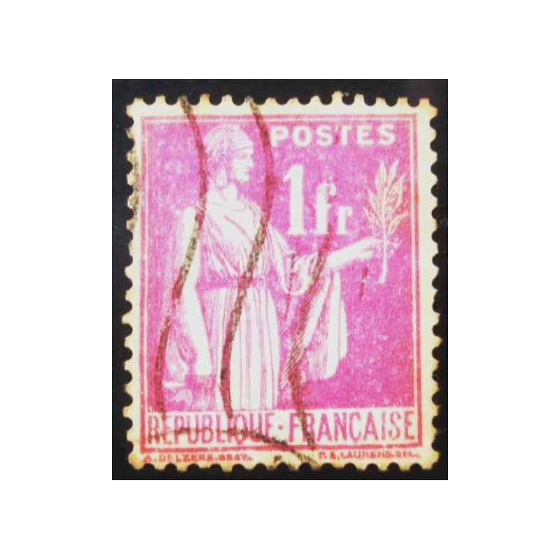 Selo postal da França de 1937 Type Peace 1 U