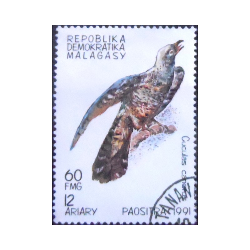 Imagem do selo anunciado de Madagascar de 1991 Common Cuckoo