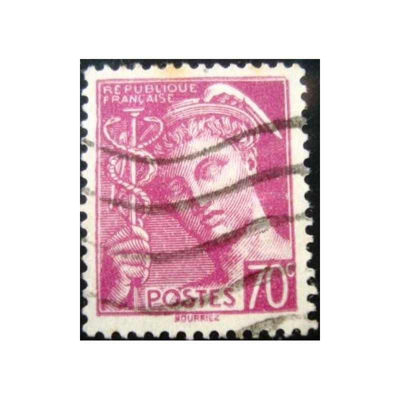 Imagem similar à do selo postal da França de 1939 Type Mercure 70