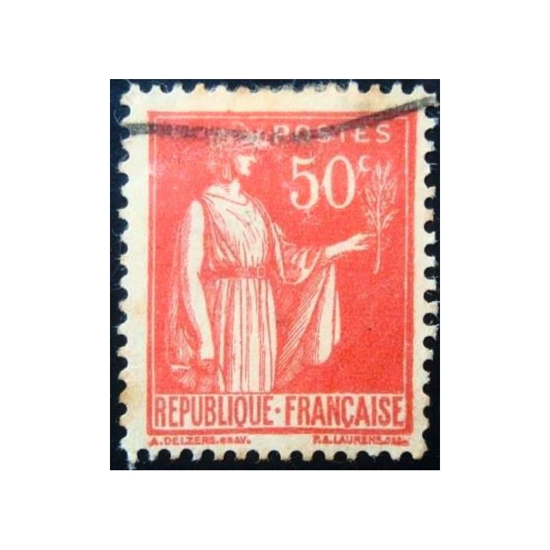 Imagem similar à do selo postal da França de 1932 Type Peace (type I) 50