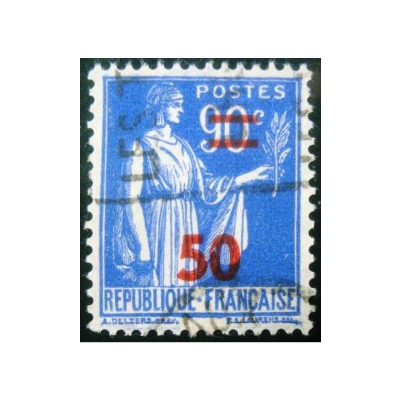 Imagem similar à do selo postal da França de 1941 Peace Overprint 50 U