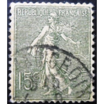 Imagem similar à do selo postal da França de 1903 Semeuse lignée 15 U
