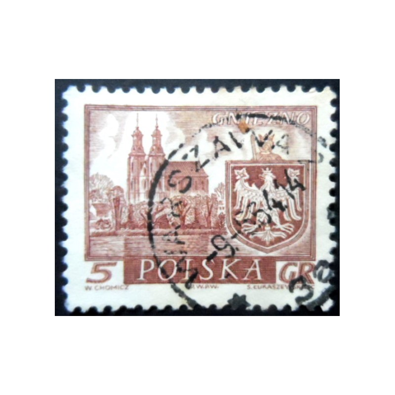 Imagem simila à do selo postal da Polônia de 1960 Gniezno