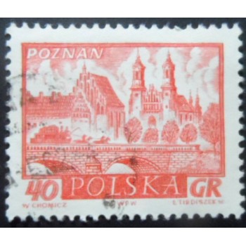 Imagem similar à do selo postal da Polônia de 1960 Poznan