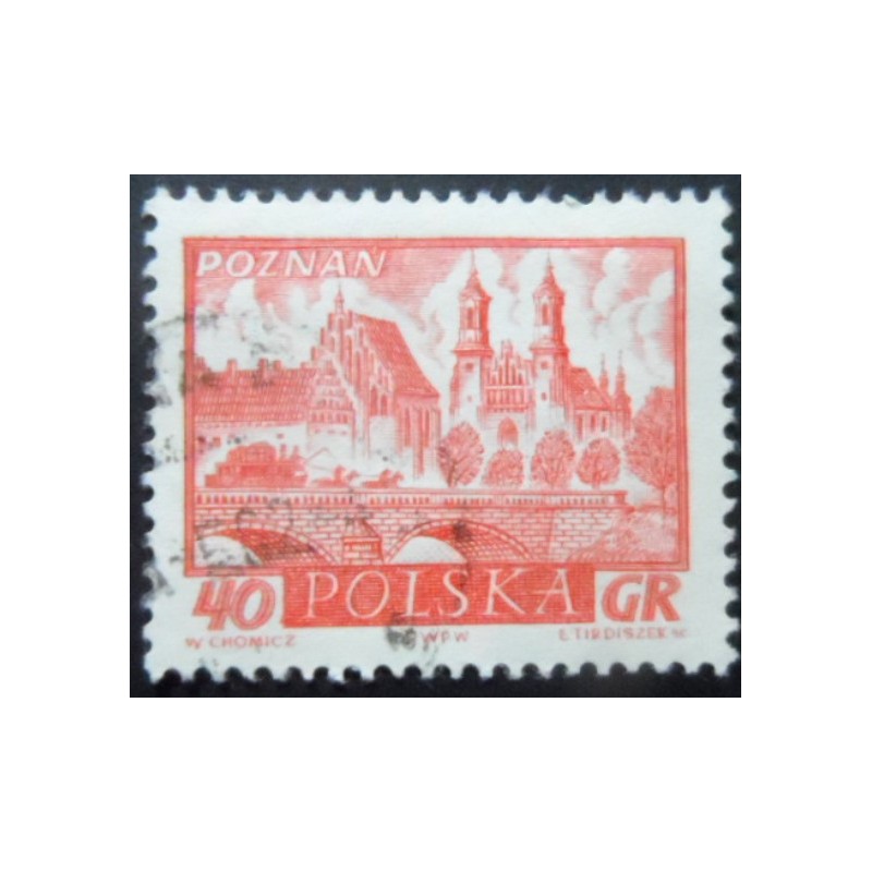 Imagem similar à do selo postal da Polônia de 1960 Poznan