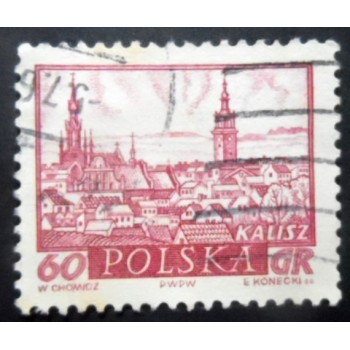 Selo postal da Polônia de 1960 Kalisz