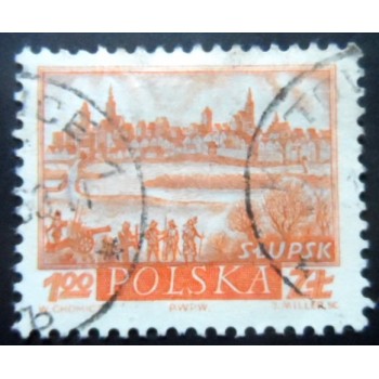 Imagem similar à do selo postal da Polônia de 1960 Slupsk