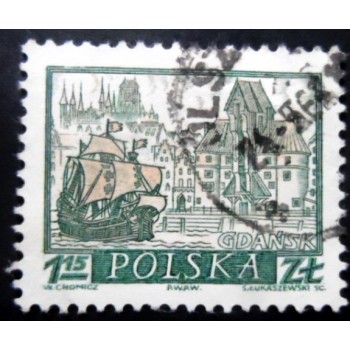 Selo postal da Polônia de 1960 Gdansk