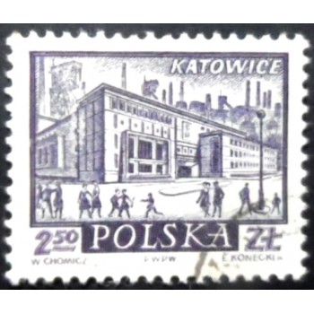 Imagem similar à do selo postal da Polônia de 1960 Katowice