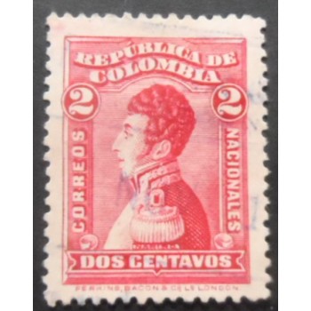 Imagem similar à do selo postal da Colômbia de 1917 Antonio Nariño 2