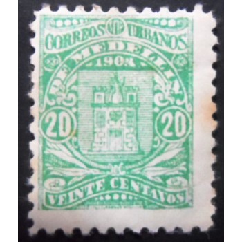 Selo postal da Colômbia de 1903 Coat of Arms 20
