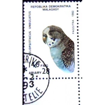 Imagem do Selo postal de Madagascar de 1993 Budgerigar