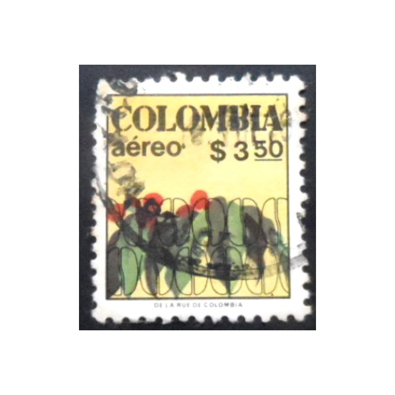 Selo postal da Colômbia de 1978 Coffee Plant And Bean 3,5