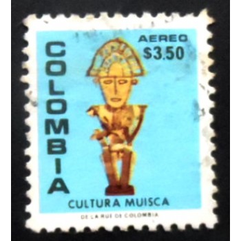 Selo postal da Colômbia de 1978 Muisca Culture