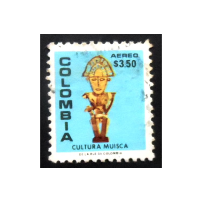 Selo postal da Colômbia de 1978 Muisca Culture