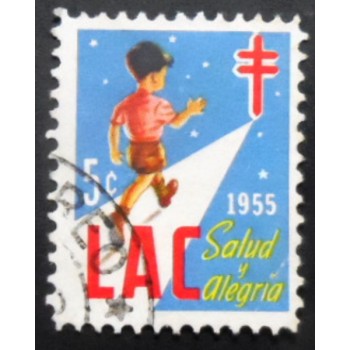 Selo postal da Colômbia de 1955 Tubercolosis