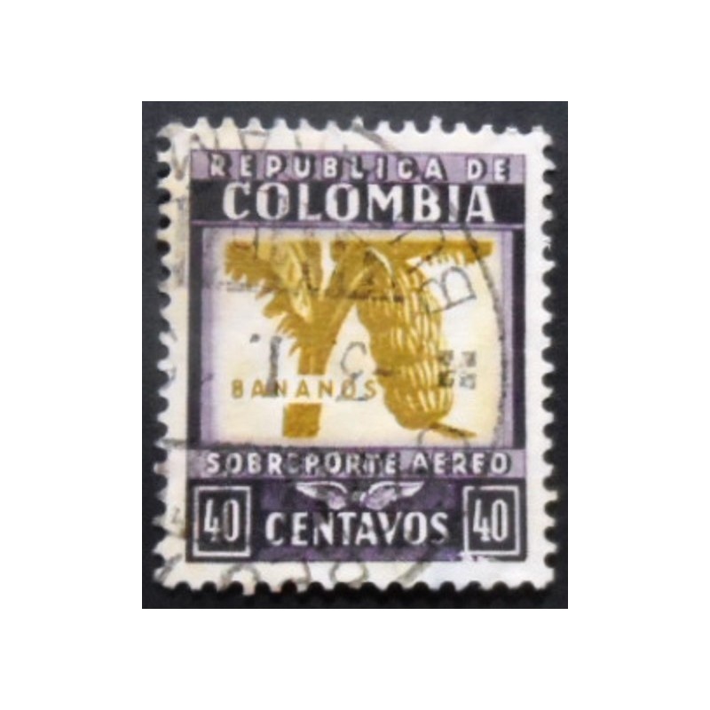 Selo postal da Colômbia de 1932 Bananos