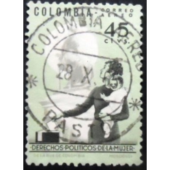 Imagem similar à do selo postal da Colômbia de 1963 Mother and Children 45