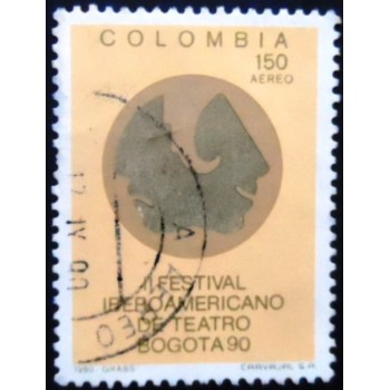 Selo postal da Colômbia de 1990 Event Emblem