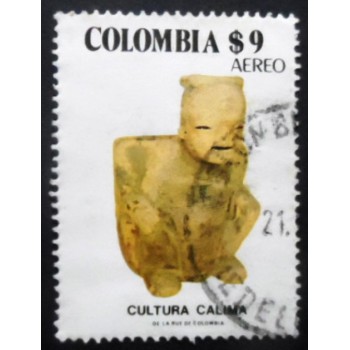 Selo postal da Colômbia de 1981 Anthropomorphic Container