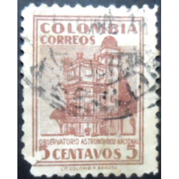 Selo postal da Colômbia de 1946 National Observatory