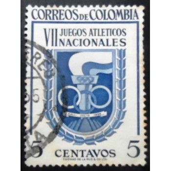 Selo postal da Colômbia de 1954 Sports Emblem