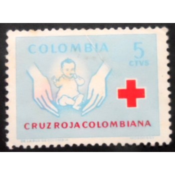 Selo postal da Colômbia de 1970 Child Care