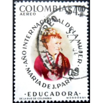 Selo postal da Colômbia de 1975 Maria de Jesus Paramo de Collazos