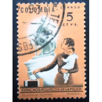 Selo postal da Colômbia de 1963 Mother and Children 5